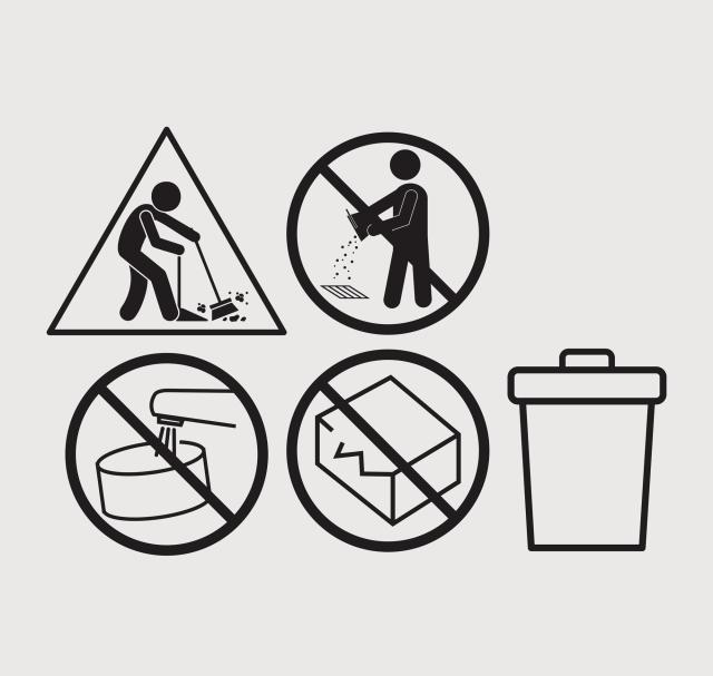 Packaging icons for Microplastic information