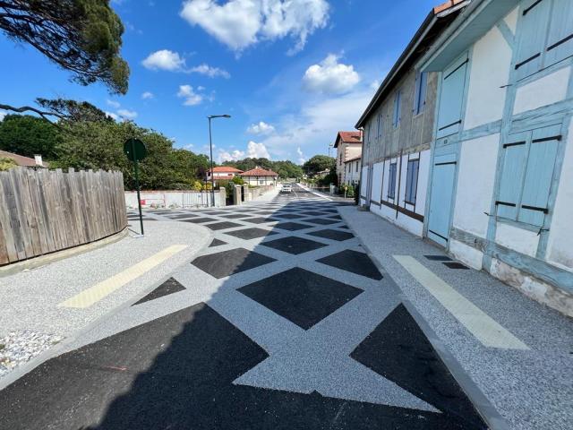 Entrances and driveways using resin bonded system