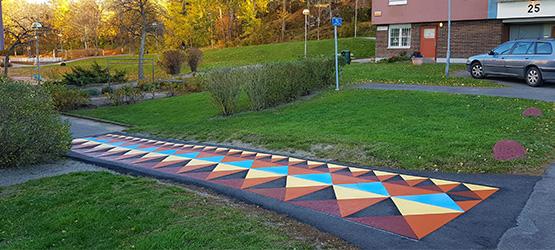Artistic markings at Albyberget in Sweden