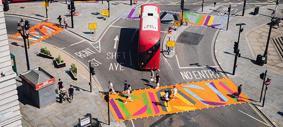 Artful markings at Piccadilly