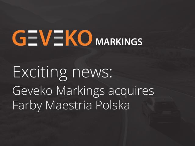 Geveko Markings acquires Farby Maestria Polska Sp. z o.o. in Poland